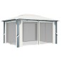 vidaXL Pavillon mit Vorhängen & LED-Lichterkette 400x300 cm Creme Alu vidaXL Pavillon mit Vorhängen & LED-Lichterkette 400x300 cm Creme Alu