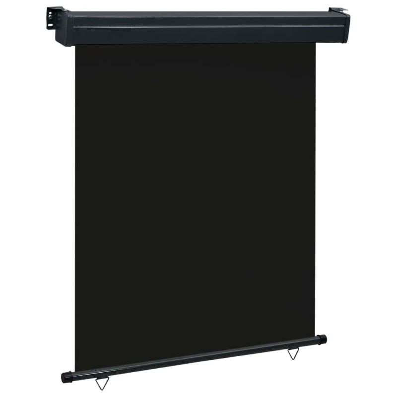 vidaXL Balkon-Seitenmarkise 140 × 250 cm Schwarz