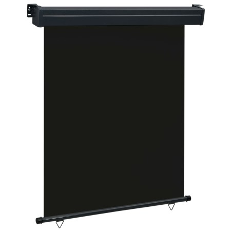 vidaXL Balkon-Seitenmarkise 140 × 250 cm Schwarz