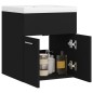 vidaXL Waschbeckenunterschrank mit Einbaubecken Schwarz Holzwerkstoff vidaXL Waschbeckenunterschrank mit Einbaubecken Schwarz Holzwerkstoff