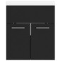 vidaXL Waschbeckenunterschrank mit Einbaubecken Schwarz Holzwerkstoff vidaXL Waschbeckenunterschrank mit Einbaubecken Schwarz Holzwerkstoff