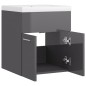 vidaXL Waschbeckenunterschrank mit Einbaubecken Hochglanz-Grau vidaXL Waschbeckenunterschrank mit Einbaubecken Hochglanz-Grau