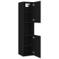 vidaXL Badmöbel-Set Schwarz Holzwerkstoff vidaXL Badmöbel-Set Schwarz Holzwerkstoff