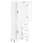 vidaXL Highboard Weiß 69,5x34x180 cm Holzwerkstoff vidaXL Highboard Weiß 69,5x34x180 cm Holzwerkstoff