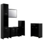 vidaXL 4-tlg. Badmöbel-Set Schwarz vidaXL 4-tlg. Badmöbel-Set Schwarz