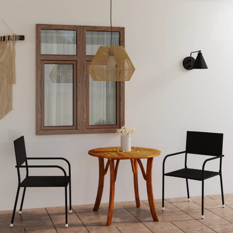 vidaXL 3-tlg. Garten-Essgruppe Schwarz vidaXL 3-tlg. Garten-Essgruppe Schwarz