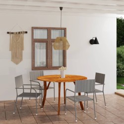 vidaXL 5-tlg. Garten-Essgruppe Anthrazit