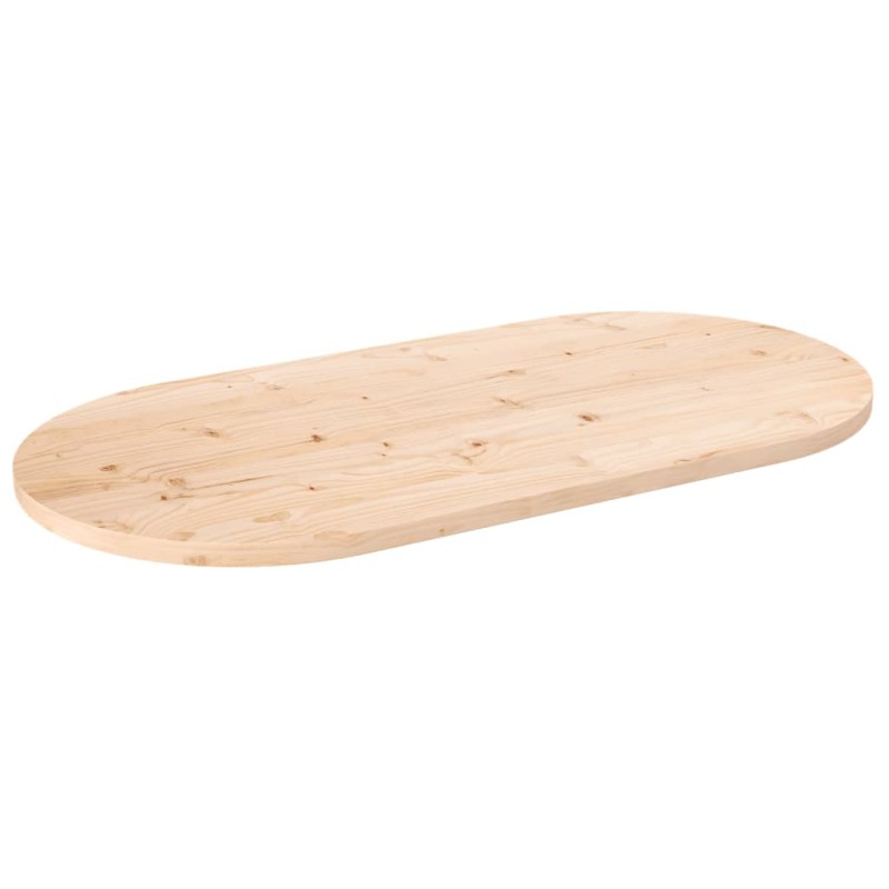 Tischplatte 90x45x2,5 cm Massivholz Kiefer Oval Tischplatte 90x45x2,5 cm Massivholz Kiefer Oval