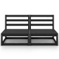 vidaXL Gartensofa 2-Sitzer Schwarz Massivholz Kiefer vidaXL Gartensofa 2-Sitzer Schwarz Massivholz Kiefer