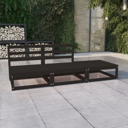 vidaXL 3-tlg. Garten-Lounge-Set Schwarz Massivholz Kiefer