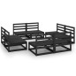 vidaXL 8-tlg. Garten-Lounge-Set Schwarz Massivholz Kiefer vidaXL 8-tlg. Garten-Lounge-Set Schwarz Massivholz Kiefer