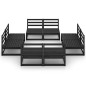 vidaXL 8-tlg. Garten-Lounge-Set Schwarz Massivholz Kiefer vidaXL 8-tlg. Garten-Lounge-Set Schwarz Massivholz Kiefer