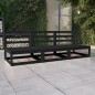 vidaXL Outdoor-Sofa 3-Sitzer Schwarz Massivholz Kiefer vidaXL Outdoor-Sofa 3-Sitzer Schwarz Massivholz Kiefer