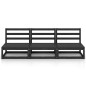 vidaXL Outdoor-Sofa 3-Sitzer Schwarz Massivholz Kiefer vidaXL Outdoor-Sofa 3-Sitzer Schwarz Massivholz Kiefer