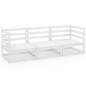 vidaXL Outdoor-Sofa 3-Sitzer Weiß Massivholz Kiefer vidaXL Outdoor-Sofa 3-Sitzer Weiß Massivholz Kiefer