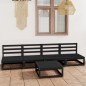 vidaXL 5-tlg. Garten-Lounge-Set Schwarz Massivholz Kiefer vidaXL 5-tlg. Garten-Lounge-Set Schwarz Massivholz Kiefer