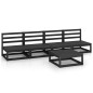 vidaXL 5-tlg. Garten-Lounge-Set Schwarz Massivholz Kiefer vidaXL 5-tlg. Garten-Lounge-Set Schwarz Massivholz Kiefer