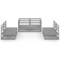 vidaXL 6-tlg. Garten-Lounge-Set Grau Massivholz Kiefer vidaXL 6-tlg. Garten-Lounge-Set Grau Massivholz Kiefer