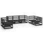 vidaXL 7-tlg. Garten-Lounge-Set Schwarz Massivholz Kiefer vidaXL 7-tlg. Garten-Lounge-Set Schwarz Massivholz Kiefer