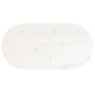 Tischplatte Weiß 70x35x2,5 cm Massivholz Kiefer Oval Tischplatte Weiß 70x35x2,5 cm Massivholz Kiefer Oval