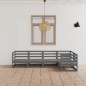vidaXL 5-tlg. Garten-Lounge-Set Grau Massivholz Kiefer vidaXL 5-tlg. Garten-Lounge-Set Grau Massivholz Kiefer