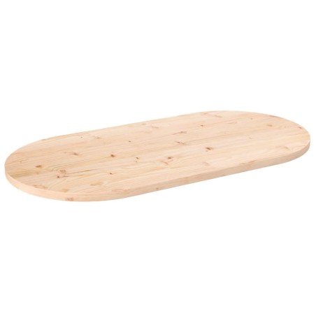 Tischplatte 100x50x2,5 cm Massivholz Kiefer Oval