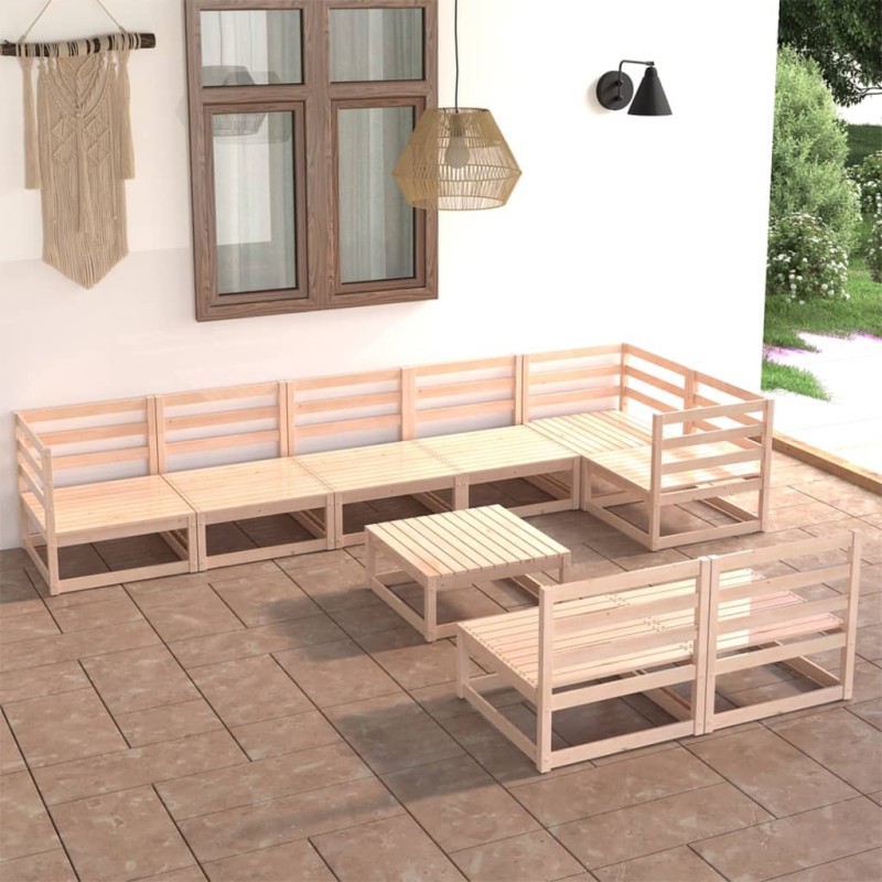 vidaXL 9-tlg. Garten-Lounge-Set Massivholz Kiefer vidaXL 9-tlg. Garten-Lounge-Set Massivholz Kiefer