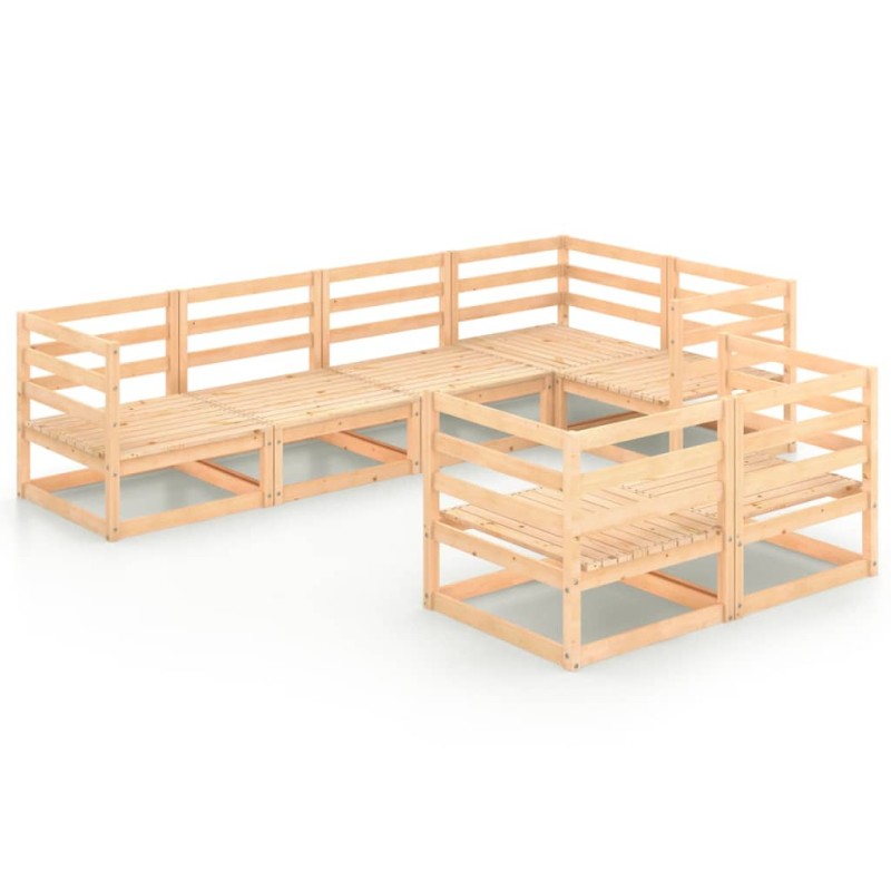 vidaXL 7-tlg. Garten-Lounge-Set Massivholz Kiefer vidaXL 7-tlg. Garten-Lounge-Set Massivholz Kiefer