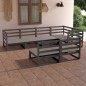 vidaXL 7-tlg. Garten-Lounge-Set Grau Massivholz Kiefer vidaXL 7-tlg. Garten-Lounge-Set Grau Massivholz Kiefer