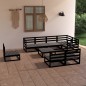 vidaXL 9-tlg. Garten-Lounge-Set Schwarz Massivholz Kiefer vidaXL 9-tlg. Garten-Lounge-Set Schwarz Massivholz Kiefer