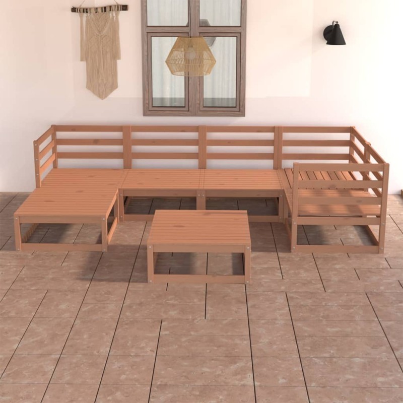 vidaXL 7-tlg. Garten-Lounge-Set Honigbraun Massivholz Kiefer vidaXL 7-tlg. Garten-Lounge-Set Honigbraun Massivholz Kiefer
