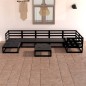 vidaXL 8-tlg. Garten-Lounge-Set Schwarz Massivholz Kiefer vidaXL 8-tlg. Garten-Lounge-Set Schwarz Massivholz Kiefer