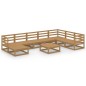 vidaXL 9-tlg. Garten-Lounge-Set Honigbraun Massivholz Kiefer vidaXL 9-tlg. Garten-Lounge-Set Honigbraun Massivholz Kiefer
