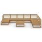 vidaXL 9-tlg. Garten-Lounge-Set Honigbraun Massivholz Kiefer vidaXL 9-tlg. Garten-Lounge-Set Honigbraun Massivholz Kiefer
