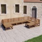 vidaXL 9-tlg. Garten-Lounge-Set Honigbraun Massivholz Kiefer vidaXL 9-tlg. Garten-Lounge-Set Honigbraun Massivholz Kiefer