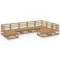 vidaXL 9-tlg. Garten-Lounge-Set Honigbraun Massivholz Kiefer vidaXL 9-tlg. Garten-Lounge-Set Honigbraun Massivholz Kiefer