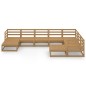 vidaXL 9-tlg. Garten-Lounge-Set Honigbraun Massivholz Kiefer vidaXL 9-tlg. Garten-Lounge-Set Honigbraun Massivholz Kiefer
