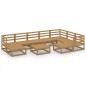 vidaXL 10-tlg. Garten-Lounge-Set Honigbraun Massivholz Kiefer vidaXL 10-tlg. Garten-Lounge-Set Honigbraun Massivholz Kiefer
