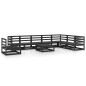 vidaXL 9-tlg. Garten-Lounge-Set Schwarz Massivholz Kiefer vidaXL 9-tlg. Garten-Lounge-Set Schwarz Massivholz Kiefer