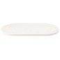 Tischplatte Weiß 110x55x2,5 cm Massivholz Kiefer Oval Tischplatte Weiß 110x55x2,5 cm Massivholz Kiefer Oval