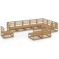 vidaXL 10-tlg. Garten-Lounge-Set Honigbraun Massivholz Kiefer vidaXL 10-tlg. Garten-Lounge-Set Honigbraun Massivholz Kiefer