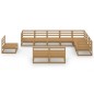 vidaXL 10-tlg. Garten-Lounge-Set Honigbraun Massivholz Kiefer vidaXL 10-tlg. Garten-Lounge-Set Honigbraun Massivholz Kiefer
