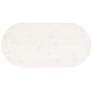 Tischplatte Weiß 110x55x2,5 cm Massivholz Kiefer Oval Tischplatte Weiß 110x55x2,5 cm Massivholz Kiefer Oval