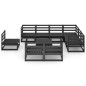 vidaXL 10-tlg. Garten-Lounge-Set Schwarz Massivholz Kiefer vidaXL 10-tlg. Garten-Lounge-Set Schwarz Massivholz Kiefer
