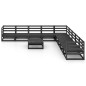 vidaXL 10-tlg. Garten-Lounge-Set Schwarz Massivholz Kiefer vidaXL 10-tlg. Garten-Lounge-Set Schwarz Massivholz Kiefer