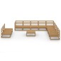vidaXL 11-tlg. Garten-Lounge-Set Honigbraun Massivholz Kiefer vidaXL 11-tlg. Garten-Lounge-Set Honigbraun Massivholz Kiefer