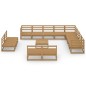 vidaXL 13-tlg. Garten-Lounge-Set Honigbraun Massivholz Kiefer vidaXL 13-tlg. Garten-Lounge-Set Honigbraun Massivholz Kiefer