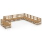 vidaXL 11-tlg. Garten-Lounge-Set Honigbraun Massivholz Kiefer vidaXL 11-tlg. Garten-Lounge-Set Honigbraun Massivholz Kiefer