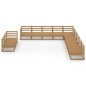 vidaXL 11-tlg. Garten-Lounge-Set Honigbraun Massivholz Kiefer vidaXL 11-tlg. Garten-Lounge-Set Honigbraun Massivholz Kiefer