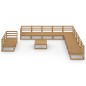 vidaXL 12-tlg. Garten-Lounge-Set Honigbraun Massivholz Kiefer vidaXL 12-tlg. Garten-Lounge-Set Honigbraun Massivholz Kiefer
